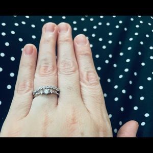 Bridal set — engagement ring and wedding band